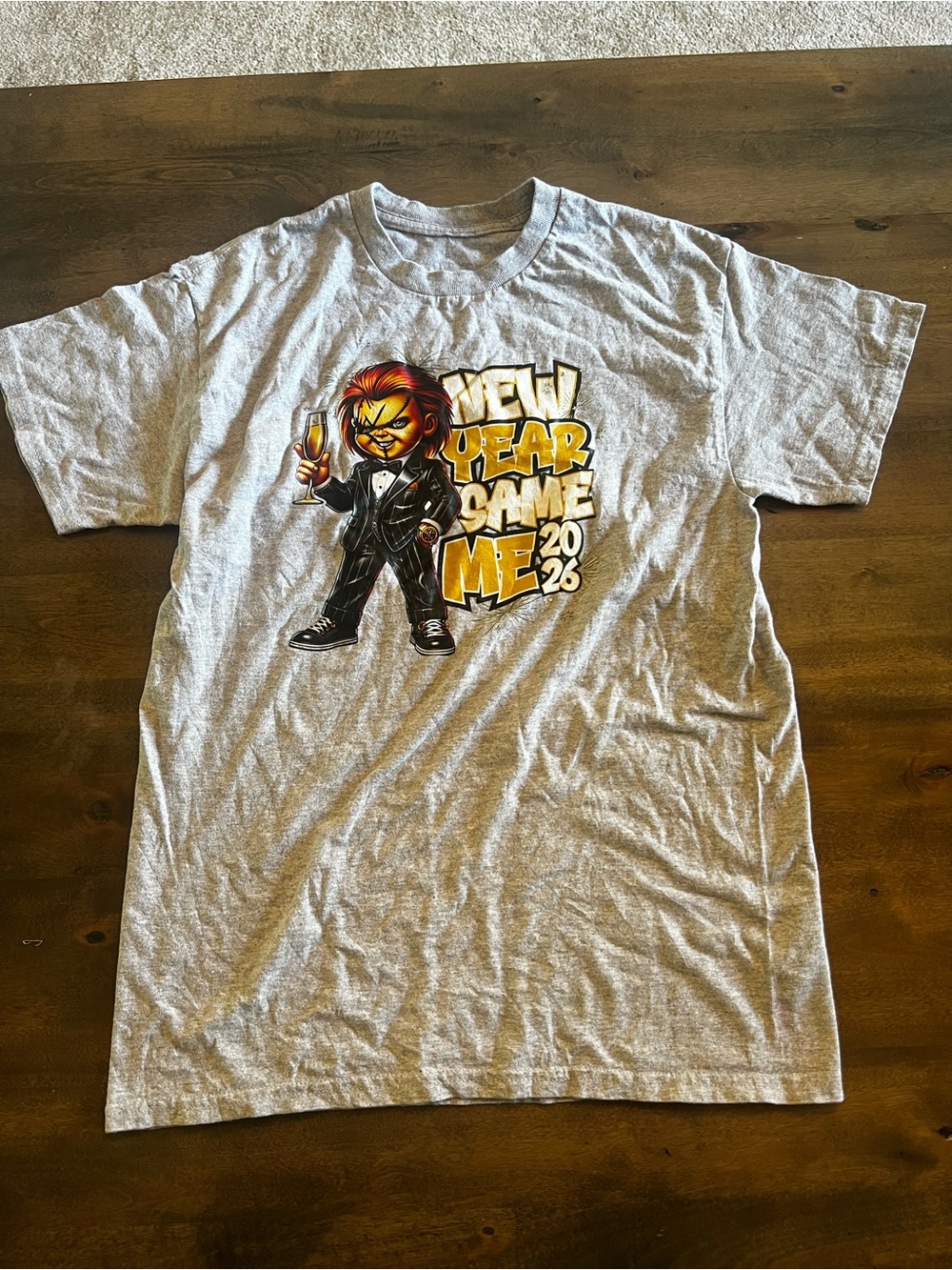 Chucky New Year Same Me 2026 Horror Graphic T-Shirt